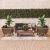 Vita 5 Seater Sofa Set - Dark Grey