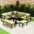 Melinda Sofa Cum Dining Set - Green