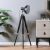 Nicholas Wood Adjustable Height Tripod Floor Lamp With Metal Shade