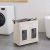 Ss22 Oliver Double Laundry Hamper With 4 Wheels Off White 54.5X35X58 Hcm Fb2011