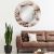 Arthur Marble Look Round Mirror Brown 80x80cm