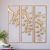 Rustic Floral Metal Wall Accent- Gold