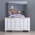 Malena Dresser with Mirror and Stool - White / Mocha