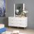 Dorothea Dresser with Mirror - White / Golden