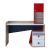 Ocean Study Hutch Desk - Natural / Blue / Red