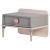 Elegant Night Stand - Grey / Pink