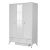 Masal 3 Door Wardrobe - White