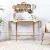 Humpback Console Table - White / Brushed Gold