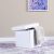 Danube Home Cleo Plastic Folding Storage Ottoman-White