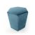 Ismael Velvet Ottoman - Blue