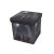 Led 38X38X38 Folding Storage Ottoman - Black