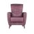 King One Seater Fabric Sofa - Purple Brown