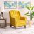 Ada One Seater Fabric Sofa - Olive Yellow