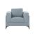 Oliver One Seater Fabric Sofa Set - Dim Blue