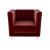 Catriona One Seater Fabric Sofa - Deep Red
