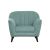 Antalya One Seater Fabric Sofa - Teal Green