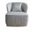 Clarice One Seater Fabric Sofa - Light Grey / Dark Grey
