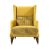 Carmen One Seater Fabric Sofa - Mustard