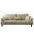 Carmen Three Seater Fabric Sofa - Warm Grey / Mustard