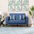 Veronica Two Seater Fabric Sofa - Deep Blue