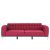 Alyanna Three Seater Fabric Sofa - Red