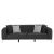 Alyanna Three Seater Fabric Sofa - Dark Grey