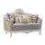 Maricar Two Seater Fabric Classic Sofa - Cream/Gray