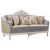 Maricar Three Seater Fabric Classic Sofa - Cream/Gray