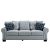Luella Three Seater Fabric Sofa - Grey