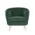 Selma One Seater Fabric Sofa - Forest Green