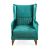 Carmen 1 Seater Fabric Sofa - Emerald