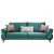 Carmen 3 Seater Fabric Sofa - Emerald / Chocolate