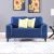 Maryland 2 Seater Fabric Sofa Set - Blue