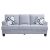 Dahlia Three Seater Fabric Sofa - Light Grey