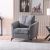 Hacinta 1 Seater Fabric Sofa - Dark Grey