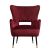 Moda Fabric Accent Chair-Raspberry