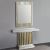 Braisier Console with Mirror - Silver / Golden