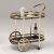 Seanne 2 Tier Serving Trolley - Black Glass / Gold
