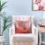 Alaina 100% Cotton Slub With Pu Leather Laser Cutting Cushion Rose 45X45 Cm Dhsf/004