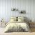 Green Serene Digital Printed 4 Pcs Set(1 Comforter - 240X260 Cm + 1 Fitted - 180X200+30Cm+ 2 H/W Pillow- 50X75Cm) Off White Gs001