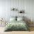 Green Serene Digital Printed 4 Pcs Set(1 Comforter - 240X260 Cm + 1 Fitted - 180X200+30Cm+ 2 H/W Pillow- 50X75Cm) Lt Green Gs004