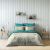 Arabin Saga Digital Printed 4 Pcs Set(1 Comforter - 260X260 Cm + 1 Fitted - 200X200+30Cm+ 2 H/W Pillow- 50X75Cm) Cream 413