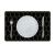 Glamour Pvc Printed Placemat Black/Gold RME-28711B