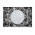 Glamour Pu Leather Placemat( With Polyester Backing) Black/Silver 43X30cm AAS-P-30017C