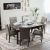 Maridel 1+6 Dining Set - Black Marble / Grey