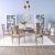 Claribel 1+4+2 Wooden Dining Set - Rose Gold / Beige