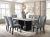Folando 1+6 Dining Set Marble White / Black / Grey