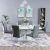 Cara 1+6 Dining Set - HG White / Grey / Steel