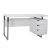Argel Office Desk - High Gloss White
