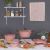 Radiant Pink 9 Pcs Granite Cookware Set